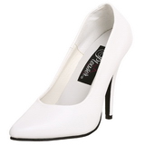 Blanc Mat 13 cm SEDUCE-420 Escarpins Talons Aiguilles Hommes