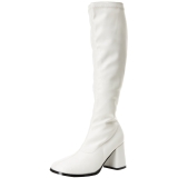 Blanc Mat 7,5 cm GOGO-300 Bottes Femmes pour Hommes