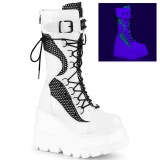 Blanc Neon 11,5 cm SHAKER-70 bottes cyberpunk plateforme