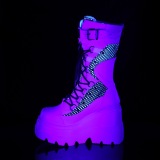 Blanc Neon 11,5 cm SHAKER-70 bottes cyberpunk plateforme