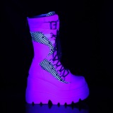 Blanc Neon 11,5 cm SHAKER-70 bottes cyberpunk plateforme