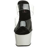 Blanc Neon 18 cm ADORE-702UV Plateforme Mules Chaussures