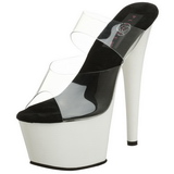 Blanc Neon 18 cm ADORE-702UV Plateforme Mules Chaussures