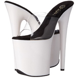 Blanc Neon 20 cm FLAMINGO-801UV Plateforme Mules Chaussures