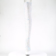 Blanc Paillettes 20 cm ADORE-3020 bottes overknee plateforme de pole dance