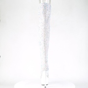 Blanc Paillettes 20 cm ADORE-3020 bottes overknee plateforme de pole dance