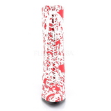Blanc Rouge 7 cm VICTORIAN-120BL bottines à lacets femmes
