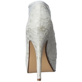 Blanc Satin 13 cm LOLITA-32 Chaussures Escarpins de Soirée