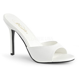 Blanc Similicuir 10 cm CLASSIQUE-01 grande taille mules femmes