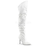 Blanc Similicuir 10 cm CLASSIQUE-3011 Bottes Cuissardes Talons Hauts