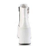 Blanc Similicuir 11,5 cm KERA-21 bottines lolita talons compensées
