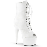 Blanc Similicuir 18 cm ADORE-1021 bottines plateforme pour femmes