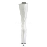 Blanc Similicuir 20 cm FLAMINGO-2023 plateformes bottes à lacets pour femmes