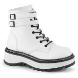 Blanc Similicuir 3 cm LILITH-152 bottines demoniacult plateforme