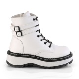 Blanc Similicuir 3 cm LILITH-152 bottines demoniacult plateforme