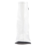 Blanc Similicuir 7,5 cm GOGO-150 bottines  talons pais stretch