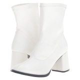 Blanc Similicuir 7,5 cm GOGO-150 bottines  talons pais stretch