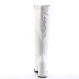 Blanc Similicuir 7,5 cm GOGO-300WC bottes femme mollets et jambes larges