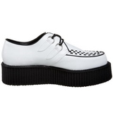 Blanc Similicuir V-CREEPER-502 Chaussures Creepers Hommes Plateforme