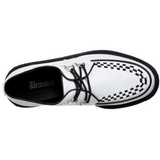 Blanc Similicuir V-CREEPER-502 Chaussures Creepers Hommes Plateforme