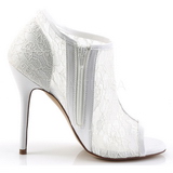 Blanc Tissu 13 cm AMUSE-56 Chaussures Escarpins de Soirée