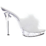 Blanc Transparent 13 cm LIP-101-8 Plateau Mules Talons Hauts