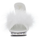 Blanc Transparent 13 cm LIP-101-8 Plateau Mules Talons Hauts