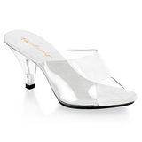 Blanc Transparent 8 cm BELLE-301 Mules Talons Hauts