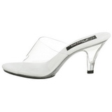 Blanc Transparent 8 cm BELLE-301 Mules Talons Hauts