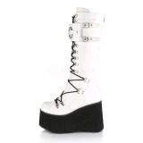 Blanc Vegan 11,5 cm Demonia KERA-200 bottes plateforme gothique