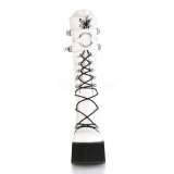 Blanc Vegan 11,5 cm Demonia KERA-200 bottes plateforme gothique