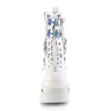 Blanc Vegan 12,5 cm ETERNAL-115 demonia bottines talon compens