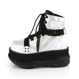 Blanc Vegan 7,5 cm NEPTUNE-181 bottines demonia - bottines de cyberpunk unisex