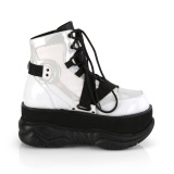 Blanc Vegan 7,5 cm NEPTUNE-181 bottines demonia - bottines de cyberpunk unisex