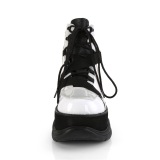 Blanc Vegan 7,5 cm NEPTUNE-181 bottines demonia - bottines de cyberpunk unisex
