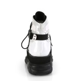 Blanc Vegan 7,5 cm NEPTUNE-181 bottines demonia - bottines de cyberpunk unisex