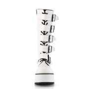 Blanc Vegan 8,5 cm TRASHVILLE-518 bottes demonia - bottes plateforme unisex