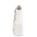 Blanc Vegan 9 cm ASHES-55 bottines demonia plateforme