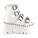 Blanc Vegan 9 cm ASHES-70 bottines  talons pais plateforme lolita