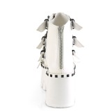 Blanc Vegan 9 cm ASHES-70 bottines  talons pais plateforme lolita