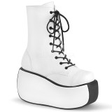 Blanc Vegan 9 cm VIOLET-120 bottines demoniacult plateforme