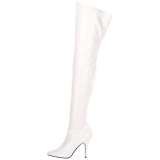 Blanc Verni 13 cm SEDUCE-3000 bottes cuissardes hommes