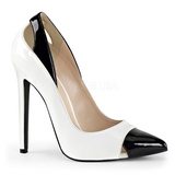 Blanc Verni 13 cm SEXY-22 Chaussures Escarpins Classiques