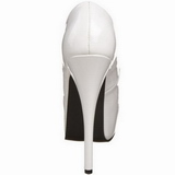 Blanc Verni 14,5 cm Burlesque BORDELLO TEEZE-06 Escarpins Haut Talon