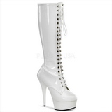 Blanc Verni 15,5 cm DELIGHT-2023 Plateforme Bottes Femmes