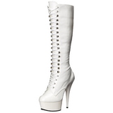 Blanc Verni 15,5 cm DELIGHT-2023 Plateforme Bottes Femmes