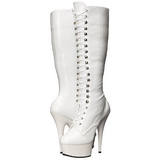 Blanc Verni 15,5 cm DELIGHT-2023 Plateforme Bottes Femmes