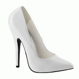 Blanc Verni 15 cm DOMINA-420 Escarpins Talons Aiguilles Hommes