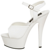 Blanc Verni 15 cm KISS-209 Plateforme Chaussures Talon Haut