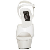 Blanc Verni 15 cm KISS-209 Plateforme Chaussures Talon Haut